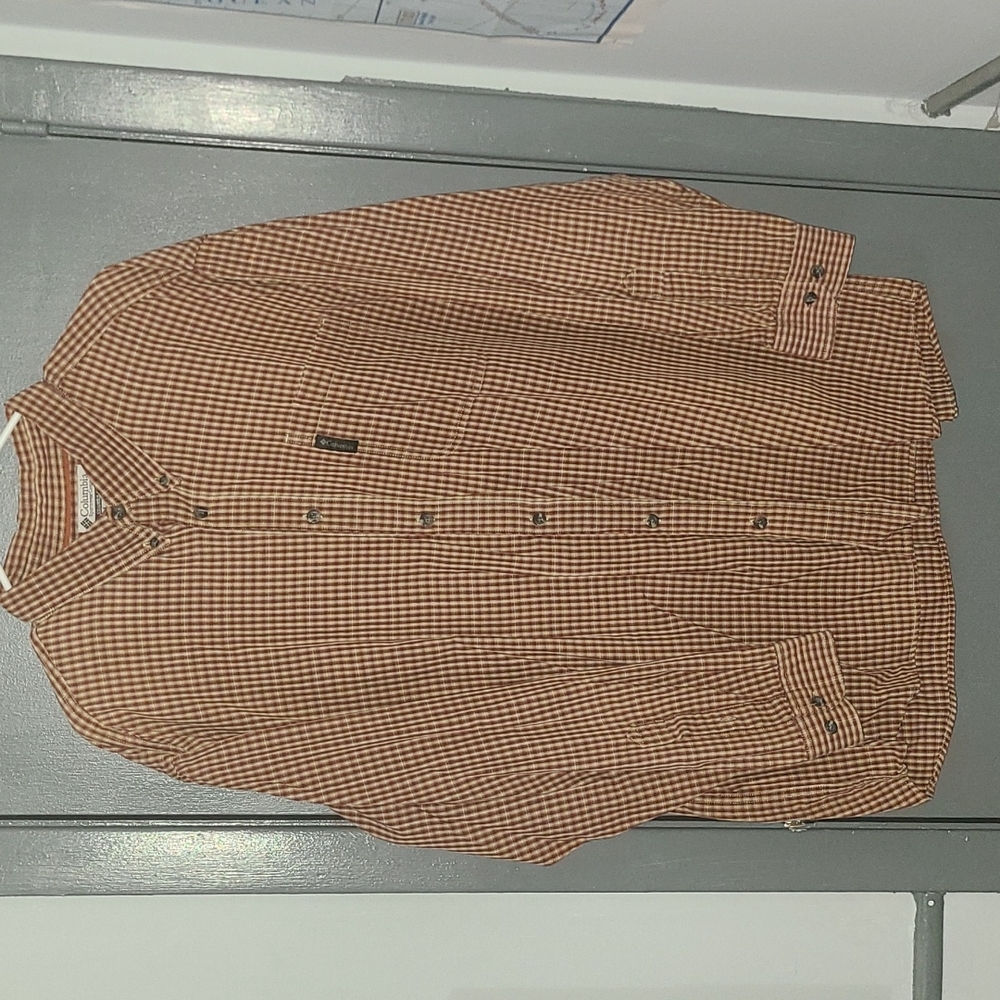 Mens COLUMBIA long sleeve button down collared shirt XXL
